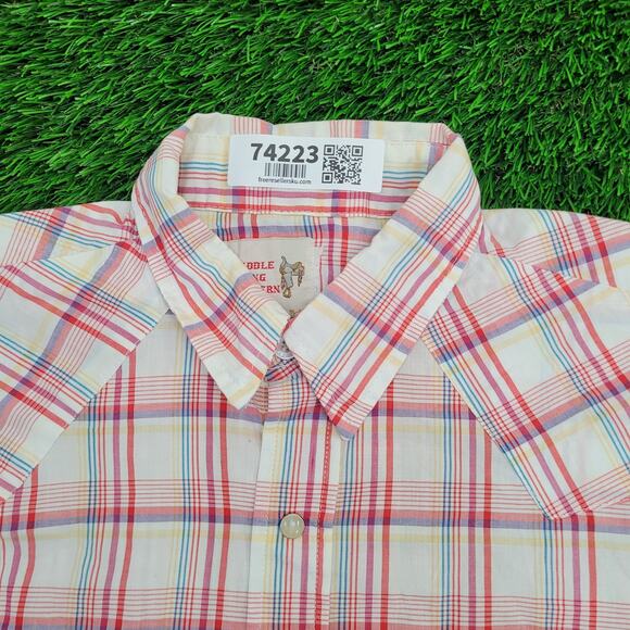 Vintage Saddle-King Western Button Shirt XL 23x30 Plaid - Picture 12 of 13